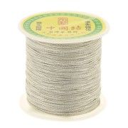 Fil nylon torsadé métallisé 0.8 mm - Argenté x100 m|raw }}