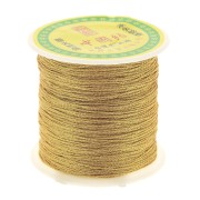 Fil nylon torsadé métallisé 0.8 mm - Doré x100 m|raw }}