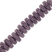 Perles Heishi rondelles teintées 8 mm en Pierre de Lave - Prune x20|raw }}