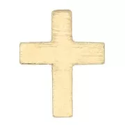 Élément croix à coller 8x6 mm - Gold filled (or laminé)  x1