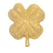 Élément trèfle à 4 feuilles à coller 8x7 mm - Gold filled (or laminé)  x1
