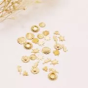 Élément abeille à coller 5.5x6 mm - Gold filled (or laminé)  x1