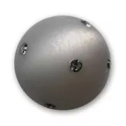 Perle ronde strass Polaris 16 mm Black Diamond x1