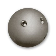 Perle ronde strass Polaris 12 mm Black Diamond x1