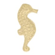 Élément hippocampe coté gauche à coller 10.5x4.5 mm - Gold filled (or laminé)  x1|raw }}
