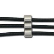 Poussoir 13x4.5 mm pour 3 cordons de 3 mm - Placage Argent fin vieilli x1