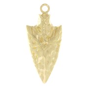 Pendentif pointe ethnique martelé 18x8 mm - Gold filled (or laminé)  x1|raw }}