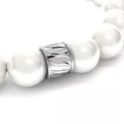 Perle tube travaillée 5x7 mm avec gros trou - Argent 925 x1