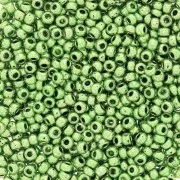 Preciosa Perles rocailles 11/0 2 mm - Terra Métallique - Vert clair x20g