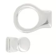 Fermoir crochet rond pour lacet 10 mm argenté x1