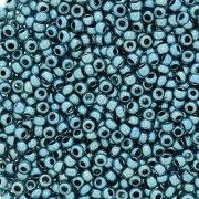 Preciosa Perles rocailles 11/0 2 mm Terra Métallique - Bleu gris x20g