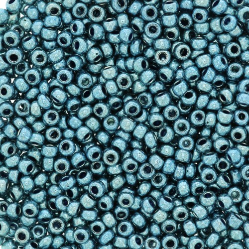 Preciosa Perles rocailles 11/0 2 mm Terra Métallique - Bleu gris x20g