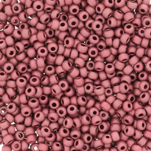 Preciosa Perles rocailles 11/0 2 mm - Terra Métallique Mat - Rose x20g