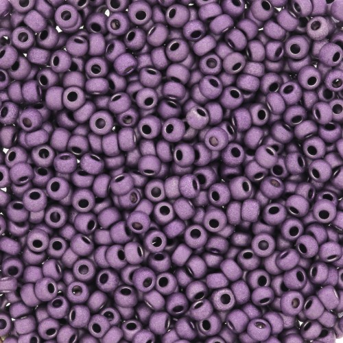 Preciosa Perles rocailles 11/0 2 mm - Terra Métallique Mat - Lilas x20g