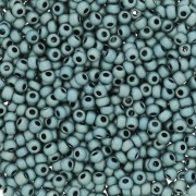 Preciosa Perles rocailles 11/0 2 mm - Terra Métallique Mat - Bleu gris x20g