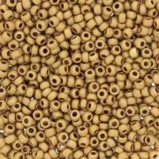 Preciosa Perles rocailles 11/0 2 mm - Terra Métallique Mat - Doré x20g