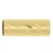 Perle tube droit facetté 10x4 mm - Plaqué Or 3 microns x1