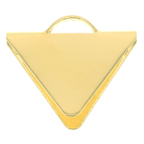 Embout pince triangle 13.5x15 mm - Plaqué Or 3 microns