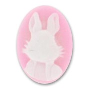 Camée acrylique Lapin 25x18 mm Light Rose x1|raw }}