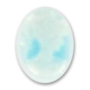 Camée acrylique 8x6 mm Aquamarine Pearl x1