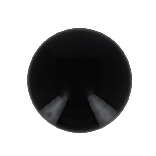Cabochon rond en résine opaque 10 mm - Noir x1