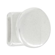 Fermoir rond pour cordon 3 mm argenté x1|raw }}