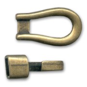 Fermoir crochet pour cordon 3 mm bronze x1|raw }}