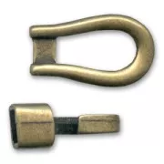 Fermoir crochet pour cordon 3 mm bronze x1