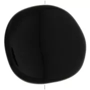 Palet irrégulier en résine opaque 37x39 mm - Noir x1