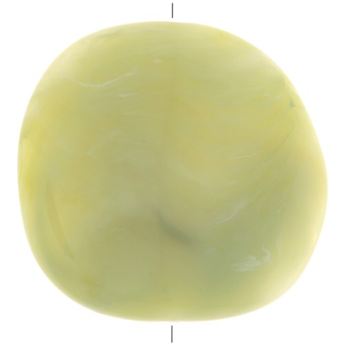 Palet irrégulier en résine 37x39 mm - Vert Tilleul Marbré x1