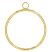 Pendentif - Anneau de montage et tissage 23x20 mm - Plaqué Or 3 microns x1|raw }}
