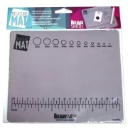 Tapis de perlage antidérapant 21.5x18 cm - Gris x1