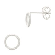 Boucles d'oreilles cercle évidé 7 mm en Argent 925 x2