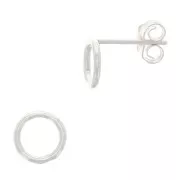 Boucles d'oreilles cercle évidé 7 mm en Argent 925 x2