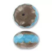 Donuts 17x11 mm Turquoise Travertin x1
