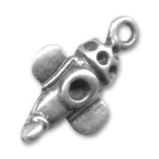 Breloque planeur 18 mm argenté vieilli x1|raw }}