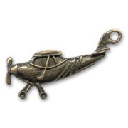 Breloque avion 35 mm bronze x1|raw }}