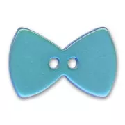 Bouton noeud papillon 38 mm Turquoise x1