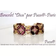 Delos® par Puca® 6x11 mm - Light Rose Opal Gold Splash x10g