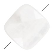 Perle facettée carrée 10 mm en pierre gemme - Pierre de Lune x1|raw }}