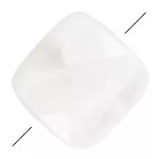 Perle facettée carrée 10 mm en pierre gemme - Pierre de Lune x1