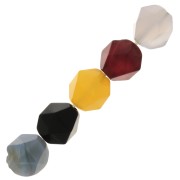 Perles hexagonales 8x7 mm pierre gemme - Agate teintée Multicolore x10|raw }}