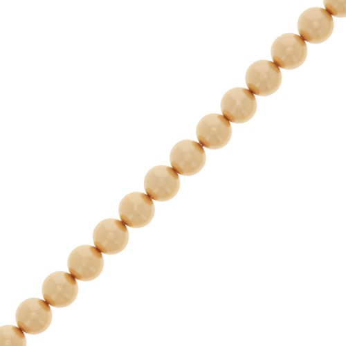 Perles rondes nacrées Preciosa - Round Pearl Maxima 5 mm - Gold x25