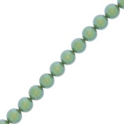 Perles rondes nacrées Preciosa - Round Pearl Maxima 5 mm - Pearlescent Green x25