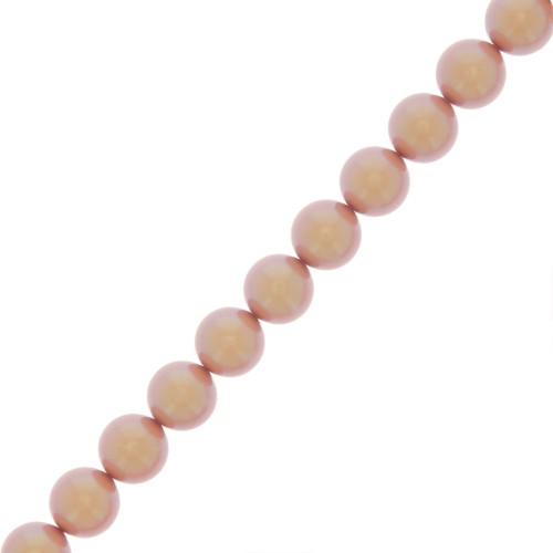 Perles rondes nacrées Preciosa - Round Pearl Maxima 5 mm - Pearlescent Pink x25
