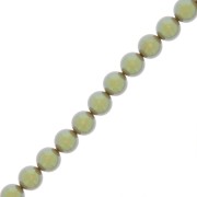 Perles rondes nacrées Preciosa - Round Pearl Maxima 5 mm - Pearlescent Khaki x25