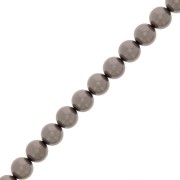 Perles rondes nacrées Preciosa - Round Pearl Maxima 5 mm - Dark Grey x25