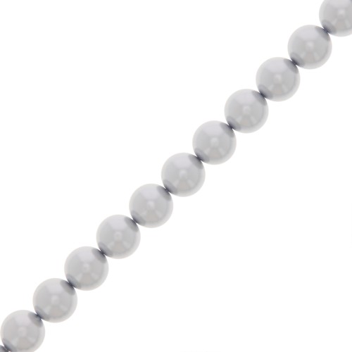 Perles rondes nacrées Preciosa - Round Pearl Maxima 5 mm - Light Grey x25
