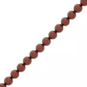 Perles rondes nacrées Preciosa - Round Pearl Maxima 5 mm - Dark copper x25