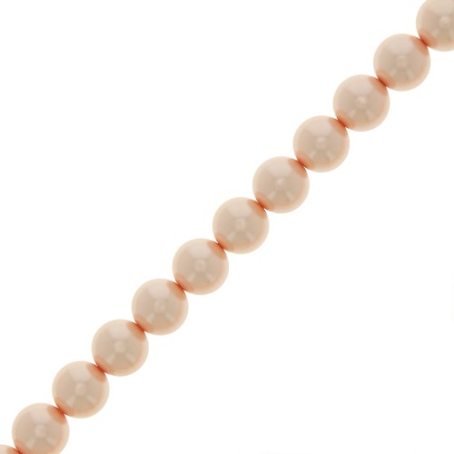 Perles rondes nacrées Preciosa - Round Pearl Maxima 6 mm - Peach x20